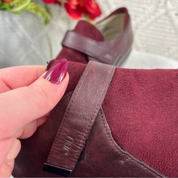 JBU BY JAMBU Wine Sedona Vegan Suede Slip-On Clogs Sz 7.5 Comfort - Picture 12 of 14